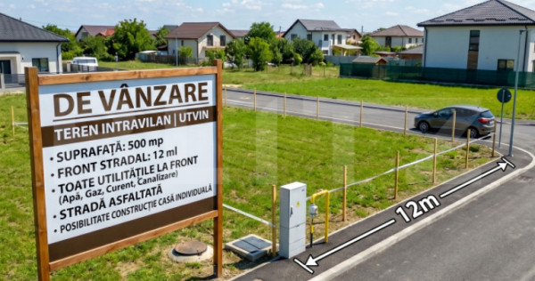 Teren intravilan &icirc;n Utvin, 500 mp | Toate Utilitățile, As