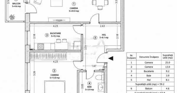 Apartament 2 Camere | Exigent Plaza Faza 5 | Decomandat |