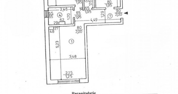 APARTAMENT DECOMANDAT, 2 CAMERE , 51 MP UTILI, PODU ILOAIEI