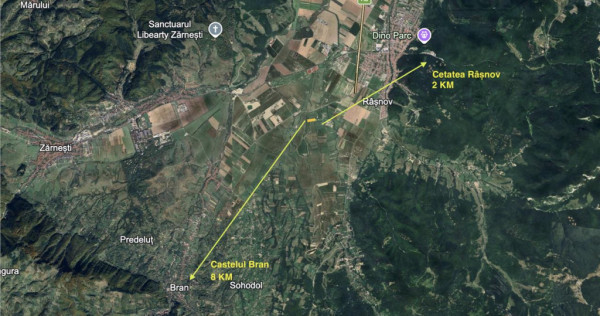 Investitie: 1 Ha Teren intre Rasnov si Bran, Panorama Bucegi