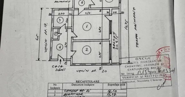 Apartament 3 camere Bacau zona Milcov