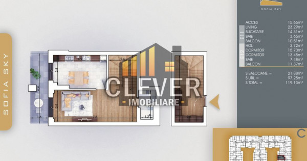 Apartament Duplex 3 camere - Finalizat, Pallady,-700m Met...