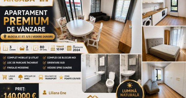 Apartament modern cu 3 camere - Complex Arcada