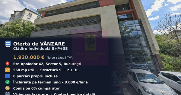 Clădire individuală S+P+3E, zona Parlament | &Icirc;nchiriat...
