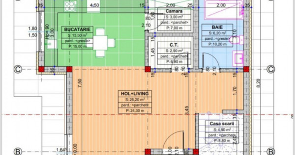 Casă individuală P+E, la cheie, 120 mp, 225 mp teren, zona