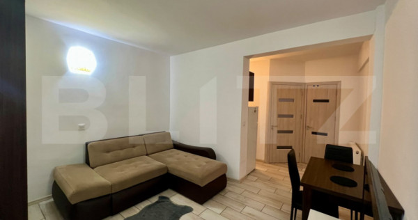 Garsoniera, 38 mp, AC si centrala proprie, parter, zona Cent
