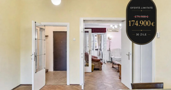 PROMO 30 ZILE- Apartament interbelic si Garsonieră, 100 mp,