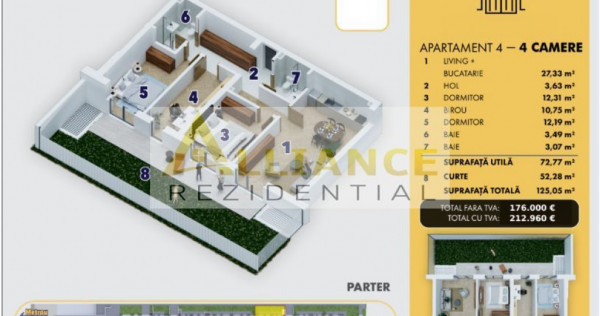 {Metrou Berceni doar 5 minute} | App 4 cam/2 bai + terasa |