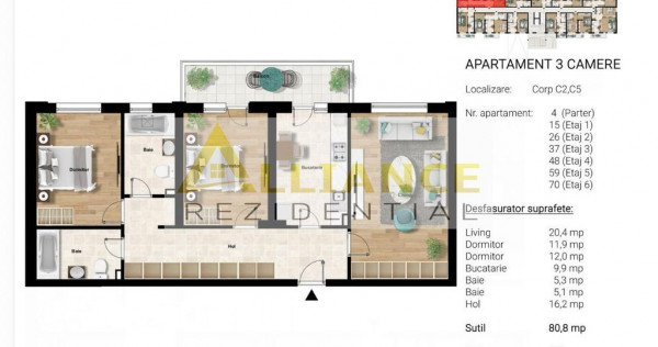 Metrou Berceni Apartament 3 Camere 88 mp