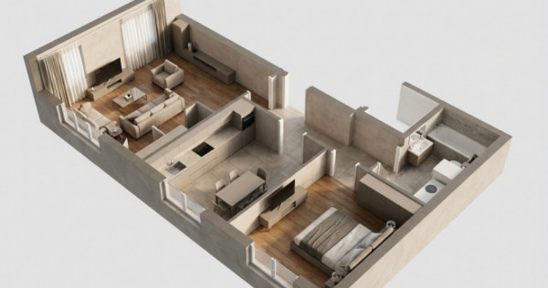 Apartament 2 CAM, SU 57.32 MP, zona IRIS