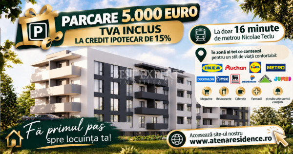 2 Camere Premium | Parcare Acoperită | Avans 15 % | &Icirc;ncăl