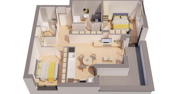 Penthouse NOU 3 camere - ARED LANGA AFI - direct de la dezvoltator