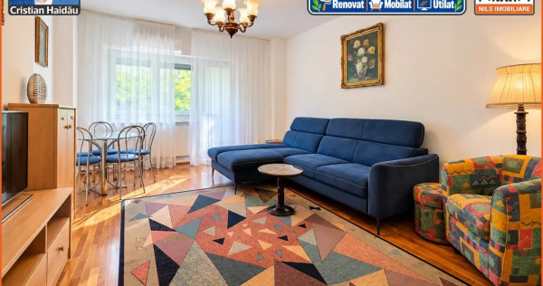 Apartament 3 camere, 2 bai, 3 balcoane | Renovat | Mobilat | Utilat