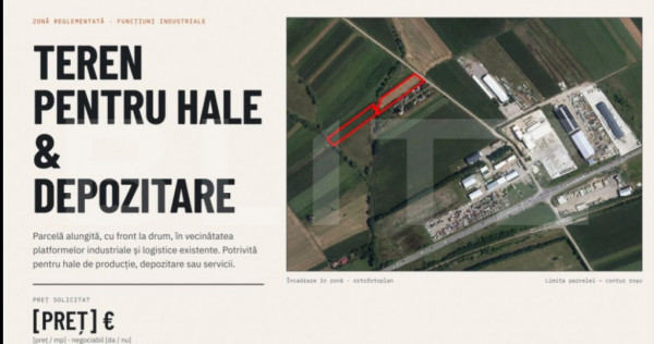 Oportunitate! Teren 7000 mp, zona industriala in plina dezvo