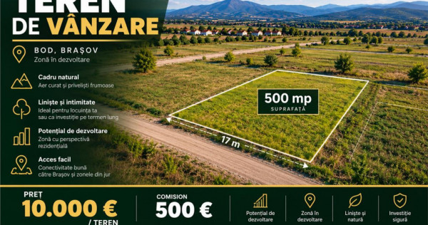 Teren in suprafata 500 mp, Sanpetru-Bod