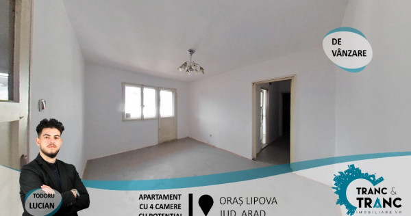 Apartament cu 4 camere cu potențial, în Lipova(ID: 26912)