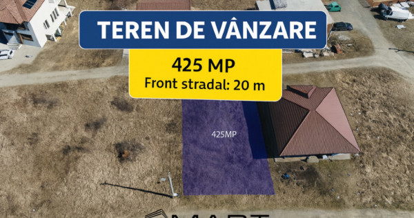 Teren intravilan cu PUZ + utilitati 425mp in Cartier Bavaria