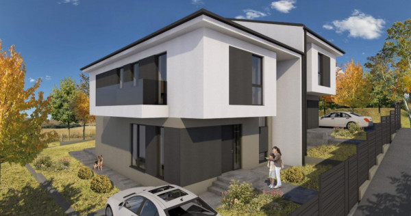 Duplex pe 3 niveluri, 4 camere, predare semifinisat, 183 mp,