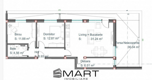 Penthouse 73mp cu terasa 36mp strada Doamna Stanca