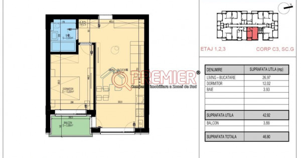 Popesti Leordeni - studio 2 camere - reducere 9%