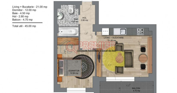 Deco Residence - Bloc 8 - garsoniera dubla - 5 min Metrou