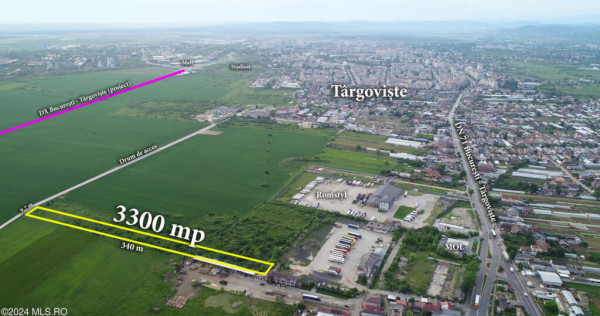 Teren Targoviste 3300 mp la 2 km de Dambovita Mall si