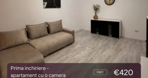 Prima inchiriere: apartament 1 cameră - loc de parcare incl