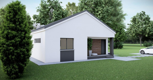 Casa individuală parter || 3 camere 2 băi + dressing || teren 353mp