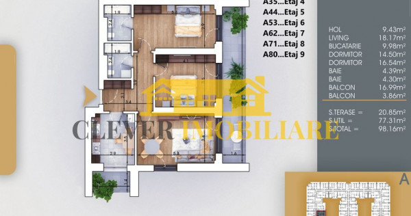 Apartament decomandat 3 camere 700m Metrou Nicolae Teclu