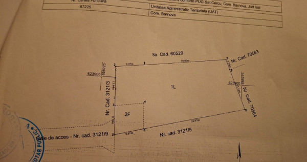 Proprietar-Teren intravilan Barnova, sat Cercu, 910mp