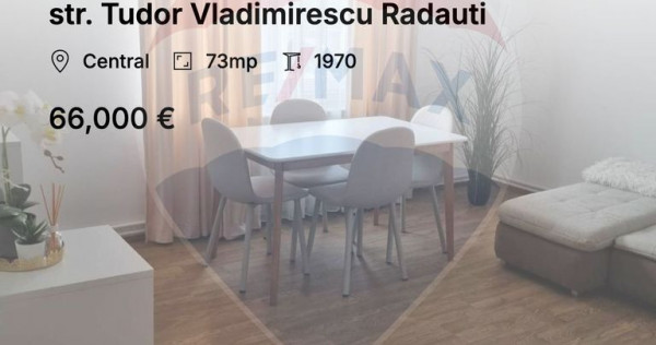 Apartament cu 3 camere de vânzare în zona Central Radauti