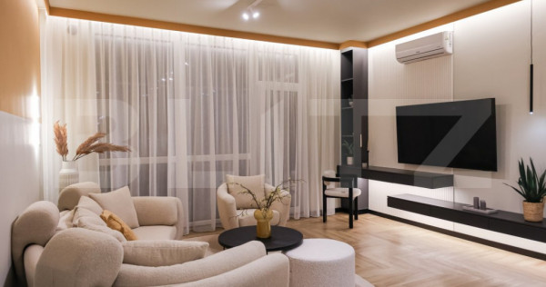 Apartament de lux, de vanzare, cu 2 camere, 56 mp + Parcare