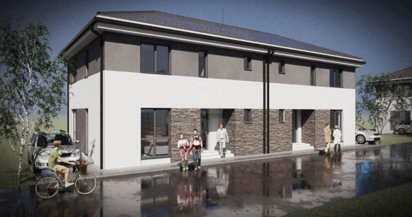 Duplex nou, semifinisat, în ansamblu rezidențial cu parc privat