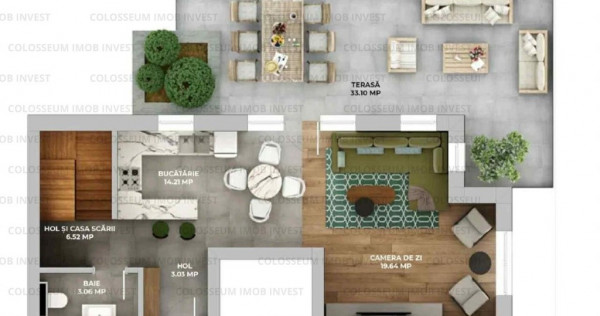 Penthouse 3 camere si 2 bai- Avantgarden faza V