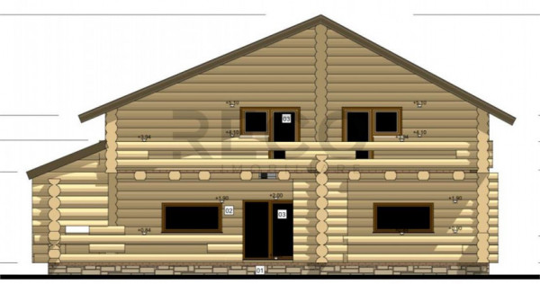 RECO Casa relocabila din busteni de molid