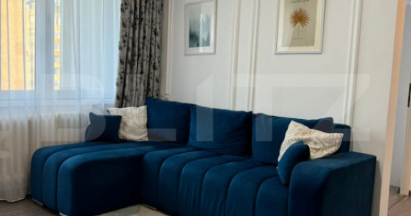 Apartament super finisat si mobilat, 2 camere, 40 mp, zona M