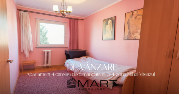 Apartament 4 camere etaj 3/4 zona Mihai Viteazul