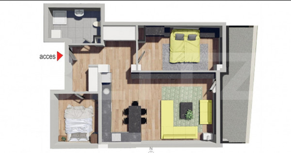 Comision 0!Apartament 3 camere, confort sporit,Bloc Nou,Petr