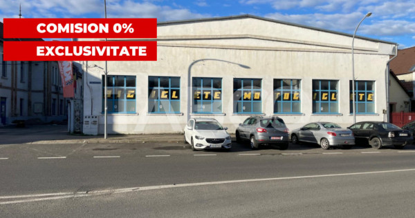 Hala 430mp cu vitrina 21m si birouri zona circulata Piata Cl