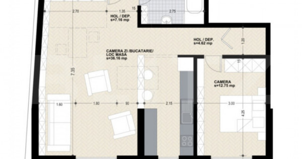 Apartament cu 2 camere, bloc nou, 67 mp, zona Dorobantilor