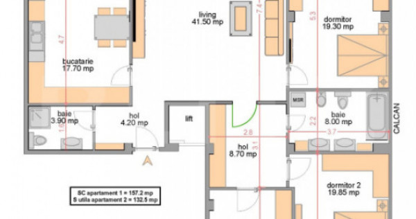 Apartament 4 camere, 132 mpu, bloc boutique cu lift, zona Ce