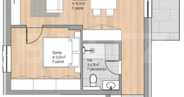 Apartament 2 camere, 50.51 mp, finisat nou, garaj, zona Ceta