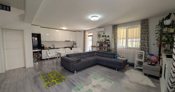Casă duplex modernă cu 3 camere, teren 344 mp, zonă liniștită – Gilău