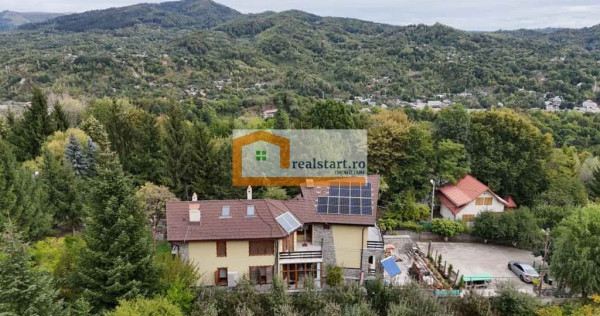 Vedere padure, panouri solare si fotovoltaice, pompa de c...