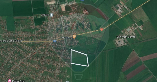 Teren extravilan cu iesire la drumul principal- Pecica, Arad