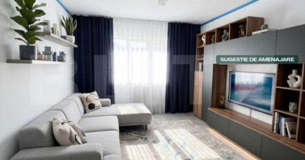 Apartament 2 camere, decomandat, 61,5 mp, cartier Burdujeni