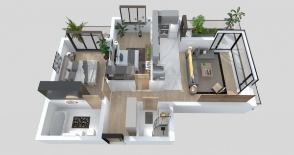 3 camere 94,80 mp Ultracentral - Mosilor la 8 min Metrou