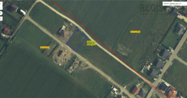 Teren intravilan granita Rasnov Cristian 890 mp