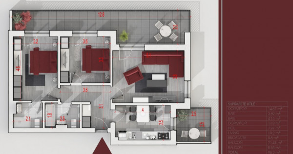 Apartament 3 camere Drumul Gura Putnei