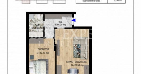 2 Camere Direct Dezvoltator -Incalzire in Pardoseala